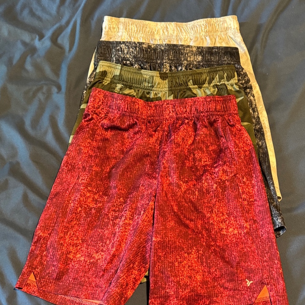 Red Athletic Shorts with Logo